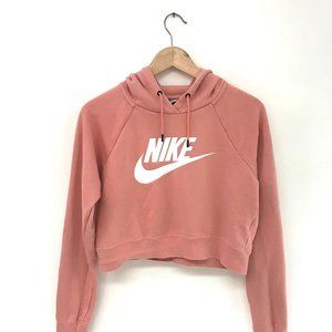 Nike Cropped Hoodie Peach XS